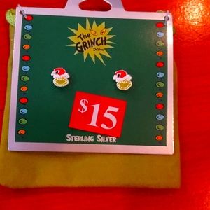 sterling silver The Grinch earrings